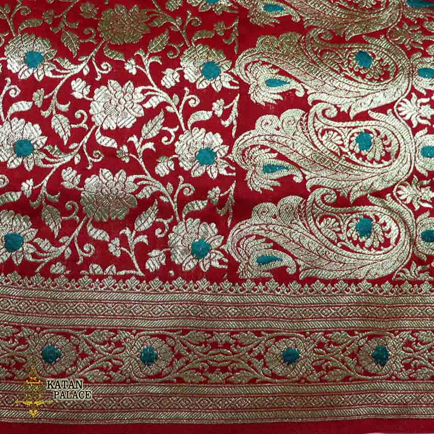 Pure Katan Silk Banarasi Handloom Saree - All over Sona Roopa Jaal work |  Silk saree banarasi, Handloom saree, Katan saree