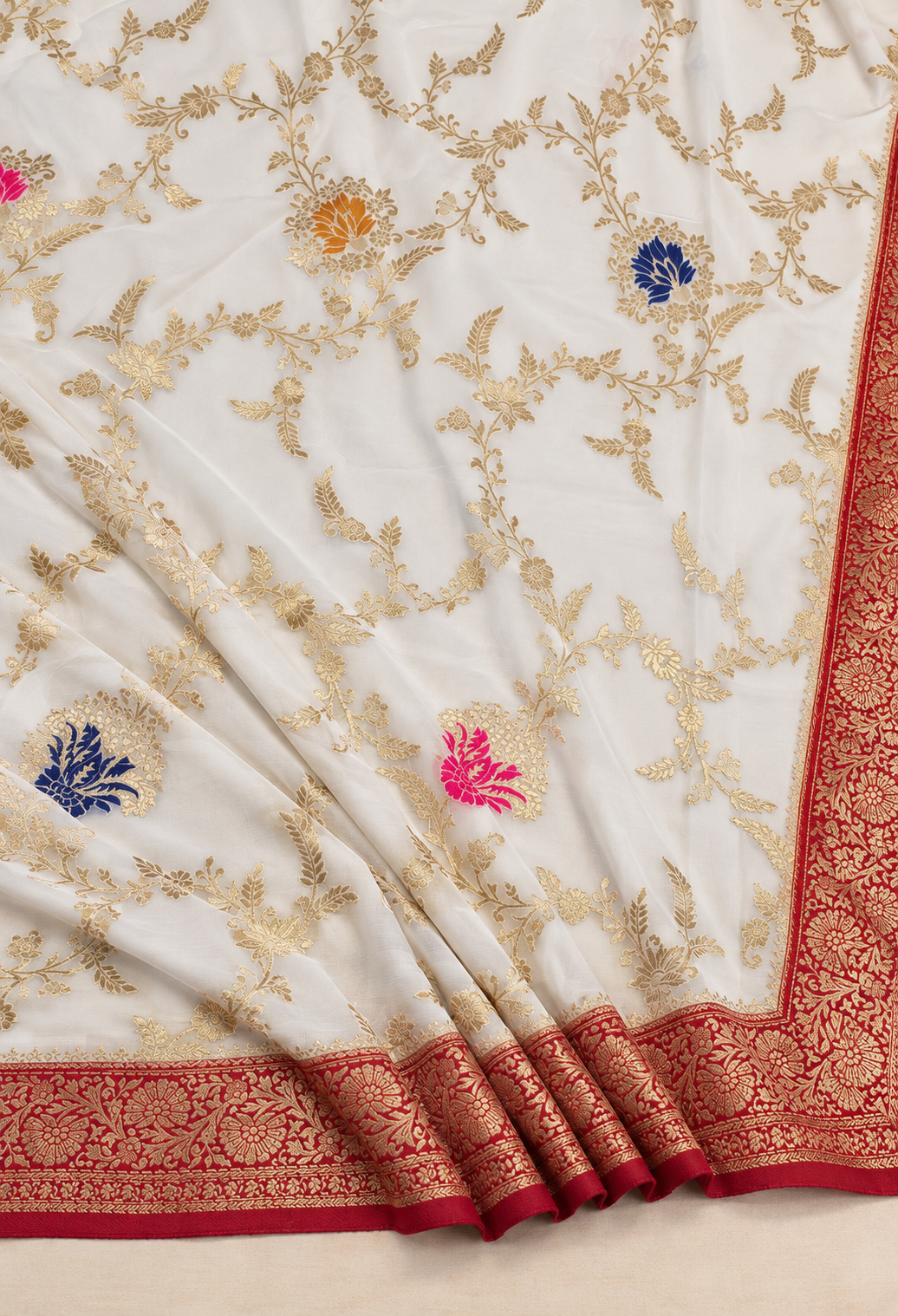 Gulshan Meena Jaal – Banarasi Viscose Pure Georgette Saree
