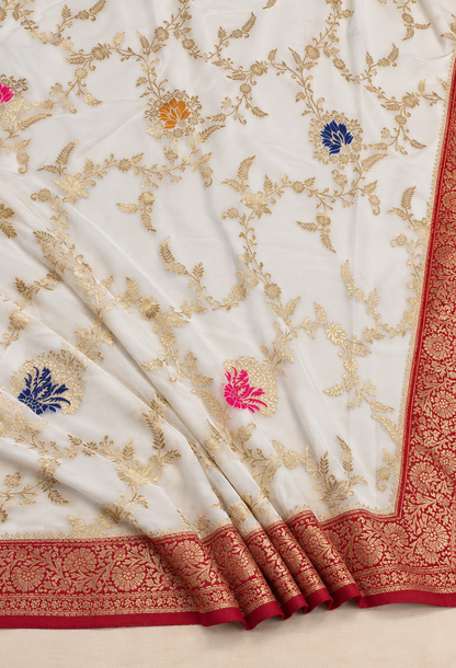 Gulshan Meena Jaal – Banarasi Viscose Pure Georgette Saree