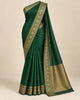 Emerald Gold Border Saree