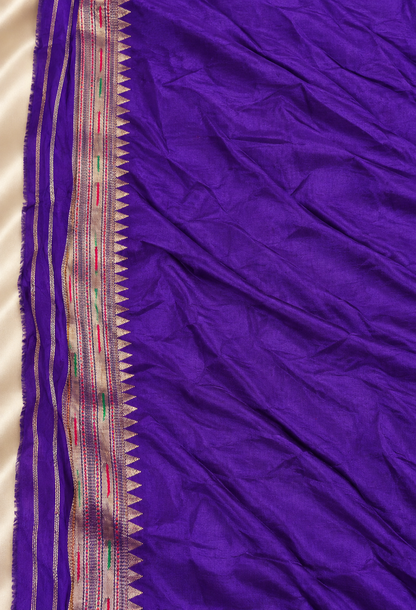 Gulshan Buta Jamdani – Mustard Yellow & Royal Purple