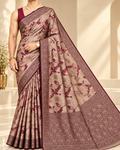Gulabi Gulzar – Banarasi Viscose Pure Tissue Silk Saree